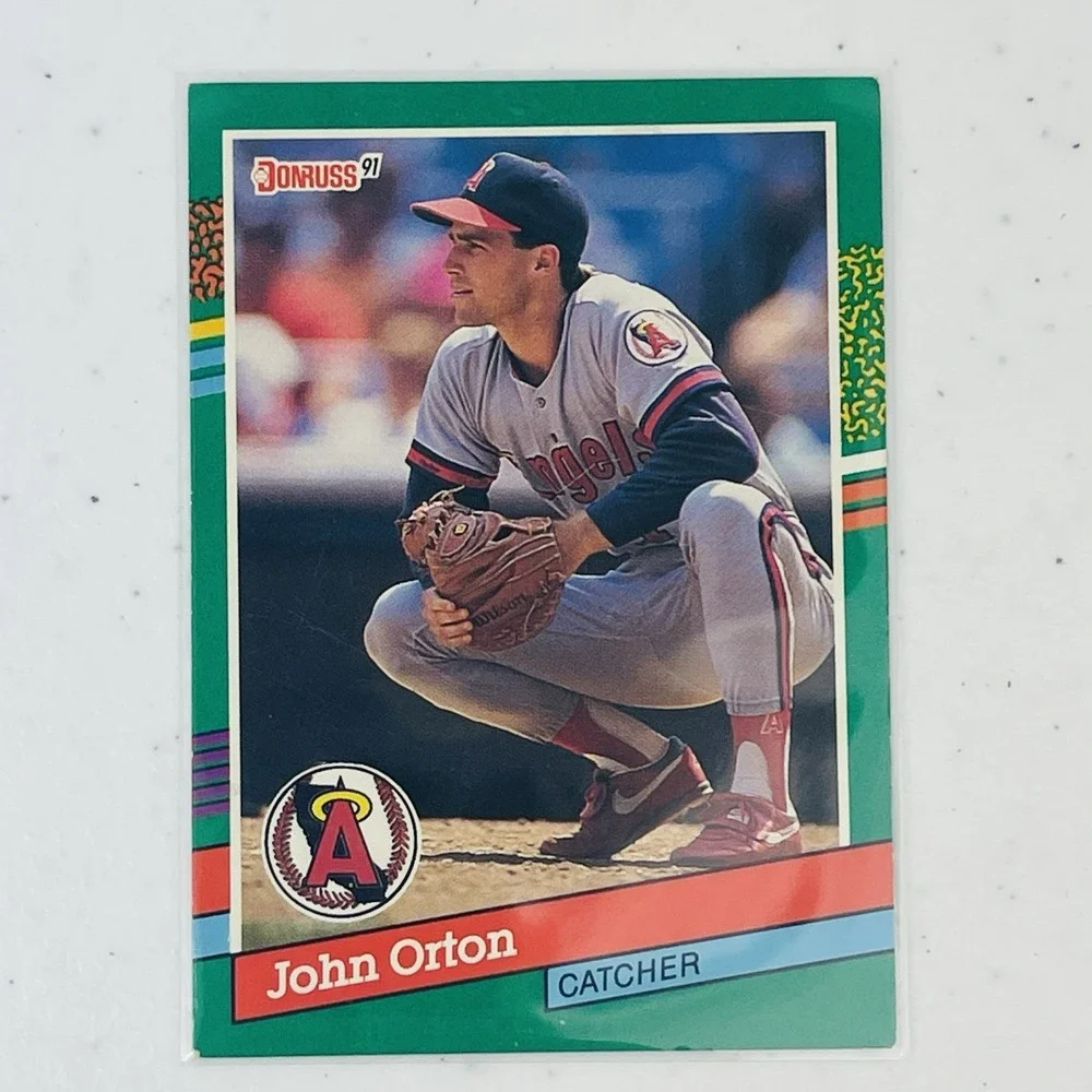 1991 Donruss 714 John Orton California Angels Baseball Trading Card